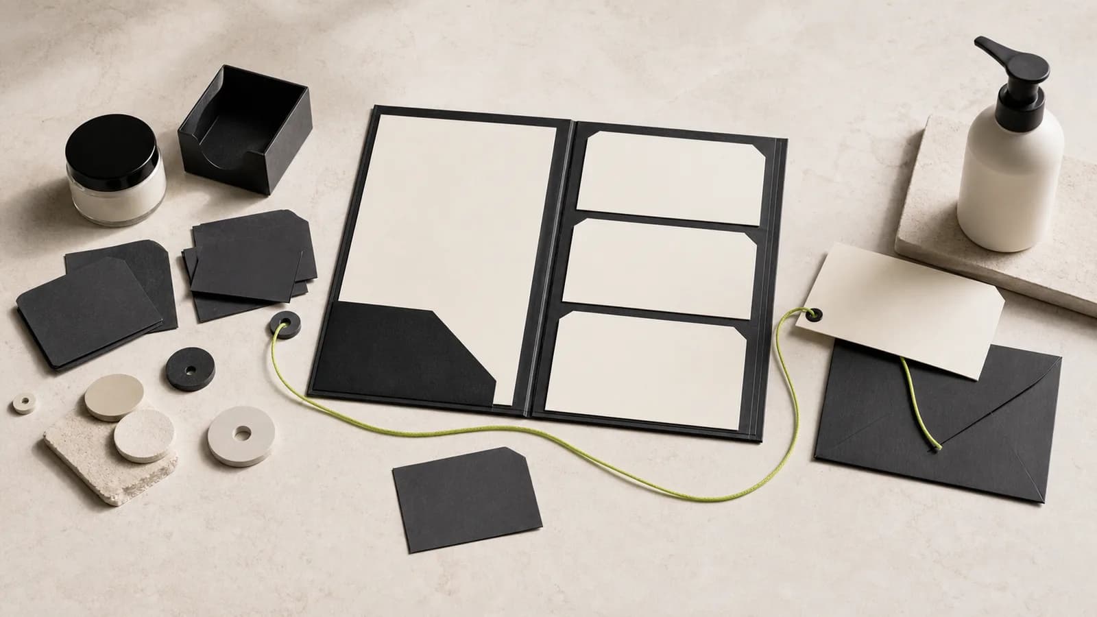 Blank field notes organized into an editorial record and connected to a professional haircare project brief with one open question still visible